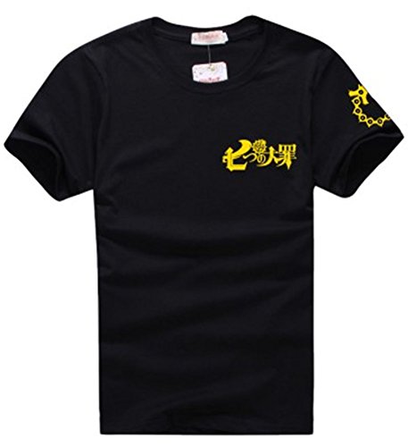 The Seven Deadly Sins Meliodas Black Cosplay T-shirt Happy Yohe