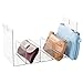 mDesign Plastic 5 Compartment Hanging Closet Storage Organizer Tray, Divided Sections for Holding Sunglasses, Wallets, Clutch Purses, Accessories, Hangs Below Shelving, Grypp Collection, 2 Pack, Clear