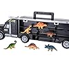ASTOTSELL Dinosaurs Transport Car Carrier Truck Toy with 6 Pieces Mini Dinosaur Kids Educational Toys - for Kids ages 3…