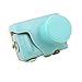 TARION PU Leather Camera Case Bag Cover for Samsung NX Mini Digital Camera 9-27mm Lens with Strap Blue