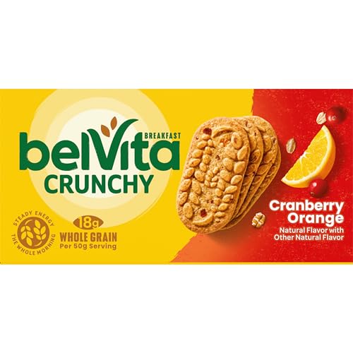 BELVITA BREAKFAST BARS BISCUITS, CRANBERRY ORANGE, 8 PACKS (4 BISCUITS PER PACK)
