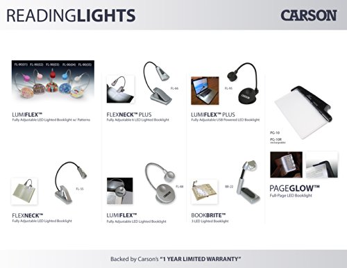 Carson Optical FlexNeck Ultra Bright, Fully Adjustable LED Book Light (FL-55)