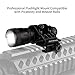 Keenstone Tactical Flashlight Rail Mount Set, Picatinny Rail Flashlight Mount with 5 Modes 400LM LED Tactical Flashlight for Outdoor Hunting Hiking