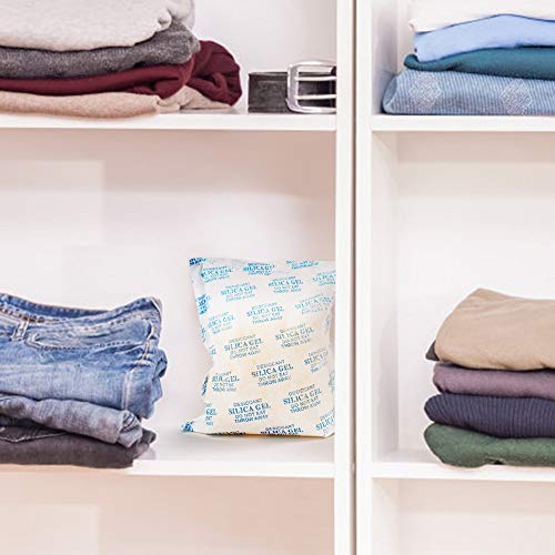 750G Indicating Silica Gel Packets, Rechargeable Desiccant Packets and Dehumidifier with Orange Color Indicator (Orange to Dark Green), Food Safe Moisture Absorber Bag for Prevent Corrosion, Moisture