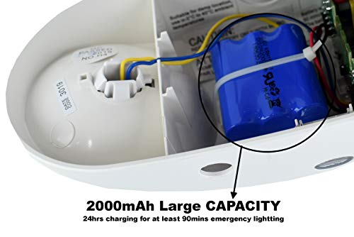Outdoor Rated Ultra-Bright White LED Emergency Light(Bug Eyes) with Battery Backup, Wet Location Listed, 90-Minute Minimum Capacity, UL Certified, 5 Years Warranty