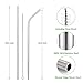 Kumako Stainless Steel Straws Set of 8, Food Grade Metal Straws with Pouch and Cleaning Brush (4 Straight + 4 Bent + 2 Cleaning Brush+1 Pouch)