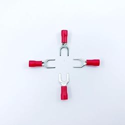 SV1.25-6 100PCS/Pack Red Insulated Spade Terminal