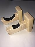 Baseball Bat Wall Mount for Horizontal Display - Solid Maple Holder w/Felt Liner and Hidden Screws Handmade in USA (3 Color Options)
