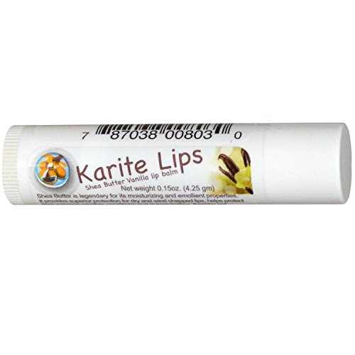 Karite Lips Shea Butter Vanilla Lip Balm 0.15 oz Balm 3 pack