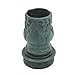Nova Microdermabrasion 28 Inch Height Pedestal Bird Bath - Antique Green Resin Birdbath for Vintage Decoration in Outdoor Garden Courtyard