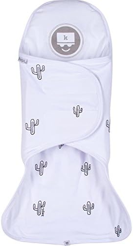 Support Swaddle by Kepi - Swaddle Blanket with Patented Head, Neck and Spine Support – Hip-Healthy Approved, Swaddle Wrap for Newborns and Infants (Black Cactus)