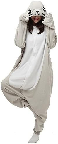 Arrowder New Kigurumi Pajamas Animal Cosplay Unisex Adult Costume Seal L