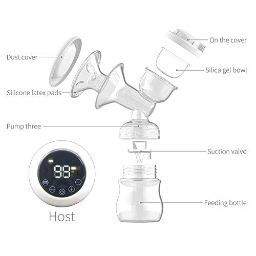 Double Electric Breast Pump, Msestp Portable Breastfeeding Pump with LED Display, Pain Free, Strong Suction FDA BPA-Free with Baby Grooming Kit