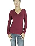 Cordiu Plain V Neck Classic Long Sleeve Essential Solid T Shirt Plus