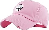 KBSV-042 PNK Alien Vintage Dad Hat Baseball Cap Polo Style Adjustable