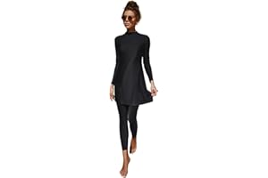ABEWIP Muslim Swimsuits for Women Burkini Bathing Suits Full Body Modest Swimwear Islamic Swimming Suit
