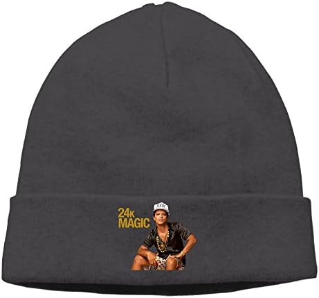 Zengbaba Bruno Mars 24k Magic Skull Cap Winter Knit Cap Beanie Cap For Unisex Black