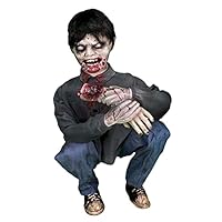 Haunted Hill Farm Creepy Crouching Limb Eating Zombie Boy with Glowing Eyes by Tekky | Talking Animated Halloween Decorations Battery Operated Animatronics Holiday Decor HHLBRPR-FLSA, Multicolor Haunted Hill Farm Creepy Crouching Limb Eating Zombie Boy with Glowing Eyes by Tekky | Talking Animated Halloween Decorations Battery Operated Animatronics Holiday Decor HHLBRPR-FLSA, Multicolor