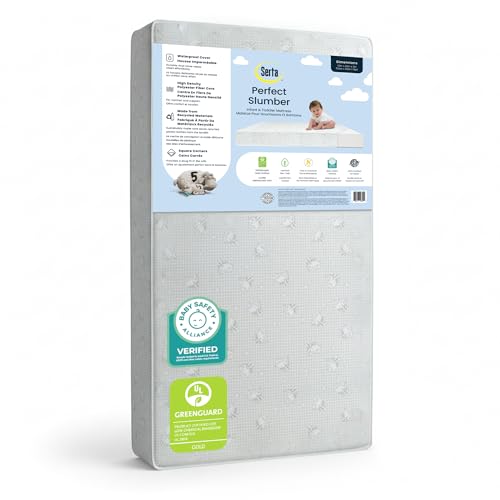 Serta Perfect Slumber Dual Sided Crib and Toddler Mattress - Waterproof -