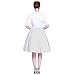 Heroecol Womens Vintage 1950s Dresses Cross V Neck Short Sleeve 50s 60s Splice Style Retro Swing Cotton