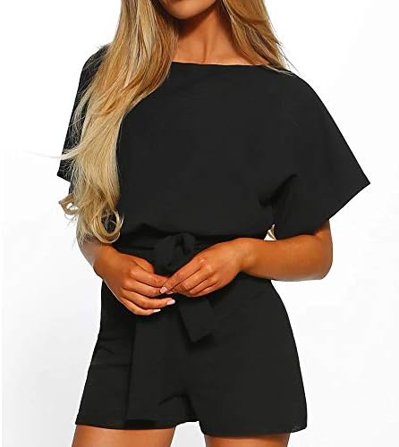 Devon Aoki Women Playsuit Short Romper Jumpsuit for Lady Summer Beach Rompers Playsuits Short Sleeves Overalls