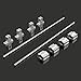 Fenstore Linear Rail 2 Pcs 8mm x 400mm Cylinder Liner Rail Linear Shaft Optical Axis + 4 Pcs Rod Rail Shaft Support SK8 + 2Pcs Linear Motion Ball Bearing Slide Bushing SCS8UU