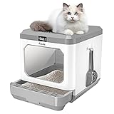 Smart Odor Removal Cat Litter Box, XXL Covered Cat