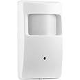 REVOTECH PIR POE IP Camera, HD 3MP Small Indoor Security Camera Covert 3.7mm Lens 940nm Invisible LEDs IR Night Vision P2P H.265(IPIR-M-P White)