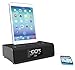 iHome iDL43B Dual Charging Stereo FM Clock Radio with Lightning Dock and USB Charge/Play - Black