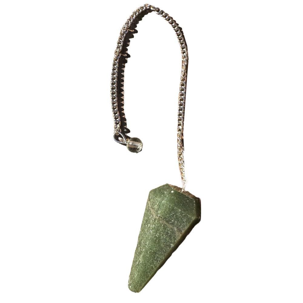 Natural Stone Green Jade Pendulum Crystal Pendulum Vintage Hexagonal Crystal Pendulum for Dowsing Pendulum Chakra Reiki Divination Meditation (Green Jade)