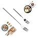 Yosoo BBQ Telescopic Extendable Dinner Fruit Dessert Long Handle Fork Stainless Steel Cutlery