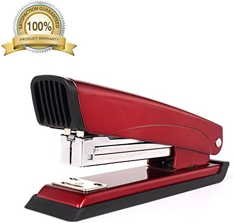 Desk Stapler, Standard Sumcool, Heavy Duty, Reduced Effort, 20 sheet capacity (55C4-RED) (Red)