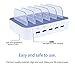 Charging Station, Topoint Multi Device USB Charging Docking Station with 3 Lightning Charging Cords and 2 Micro USB Charging Cords for iPhones/Smart Phones/Tablets