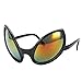 Ocean Line Funny Alien Costume Mask Novelty Glasses Halloween Party Photobooth Props Favors Accessories Party Supplies Decoration Gift (Black)