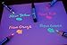 Blacklight Reactive Electric Neon Permanent Fabric Markers 5 Pack with DirectGlow UV Keychain Light