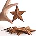 Factory Direct Craft Package of 50 Rusted Tin Dimensional Miniature Barn Stars with Hole and Hollow Backs