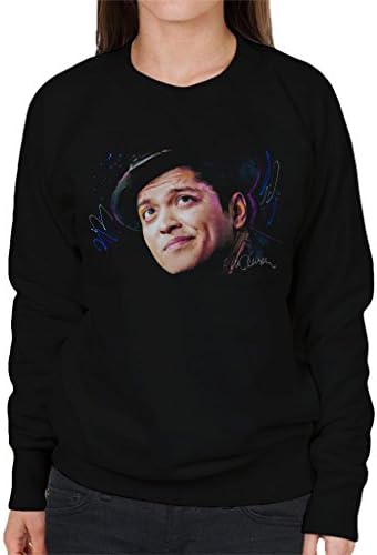 Sidney Maurer Original Portrait of Bruno Mars Hat Women's Sweatshirt