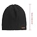 LETHMIK Winter Skull Waffle Beanie,Skully Cap Warm Mens Ski Cap Snow Hat Knitted Black