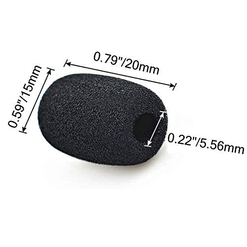 Hamanee 15 Pack Lavalier Microphone Windscreen Foam Cover Headset Lapel Mic Mini Windscreen
