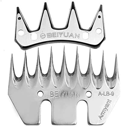 BODFEISI Electric Sheep Clipper Blade,Replaceable Goats Straight/Bend Tooth Carbonized Steel Blade Will Not Break,9Straight [Energy Class A]