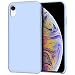 Anuck iPhone XR Case, Anti-Slip Liquid Silicone Gel Rubber Bumper Case with Soft Microfiber Lining Cushion Slim Hard Shell Shockproof Protective Case Cover for Apple iPhone XR 6.1" 2018 - Light Blue