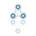 Giggle Hands Fidget Spinner Toy Stress Reducer(White Blue)