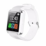 Alike U8 Bluetooth Smartwatch with Camera, Touch Screen for IOS and Android, White