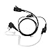 Lot 2 x Coodio Surveillance Earpiece VOX/PTT Headset Bodyguard FBI [Covert Acoustic Tube] Mic Microphone For 2 Pin Motorola, Hytera 2 Way Radio Walkie Talkie