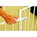 Regalo Easy Open 50 Inch Wide Baby Gate, Pressure Mount, Great for Kids and Pets (White Baby Gate with 2 Extension Kits)