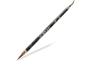 Corciosy 1PCS Chinese Calligraphy Brush, Professional Small Characters Brush for Small Script, Kai Characters, Symbolic Characters, Cursive Characters, Ou-Style Calligraphy (Shui Mo)