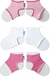 Sock Ons Clever Little Things That Keep Baby Socks On! 3 Pack Girls 0 - 6 Months