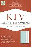 KJV Large Print Compact Bible, Mint Green LeatherTouch