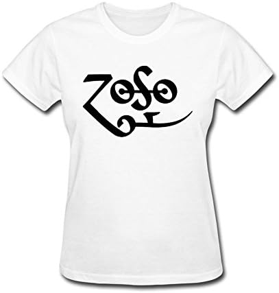 OPEND Women's Jimmy Page Guitarist Led Zeppelin Rock T-shirt White XL