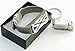 BSI Grey Leather Silver Metal Replacement Bracelet Wristband for Fitbit Flex